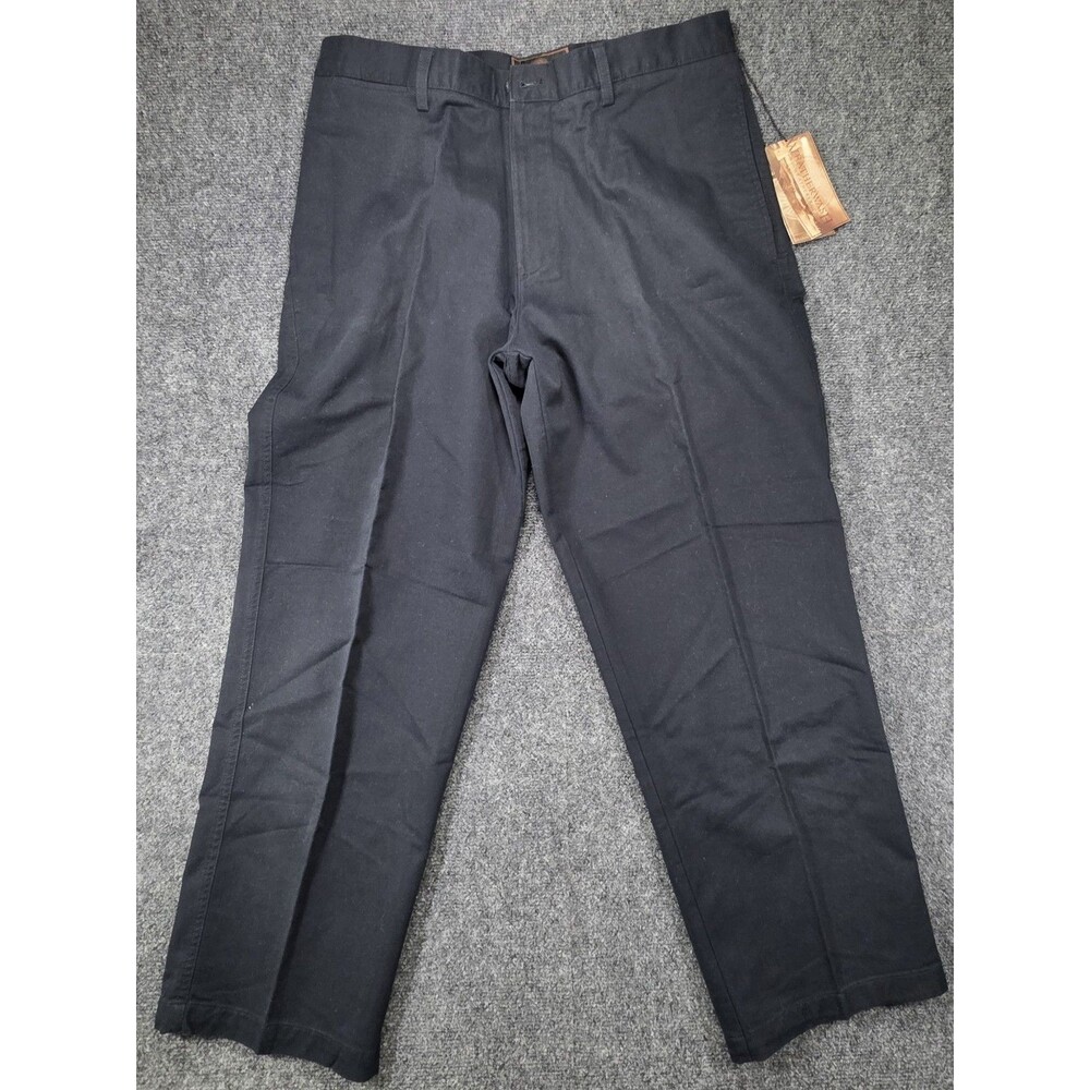 Weatherproof Black Flat Front Chino Pants NWT 36x30 Classic Fit Casual - Picture 1 of 13